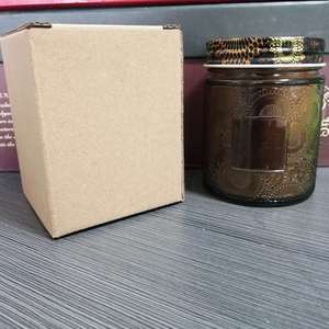 Vide en gros 250ML luxe fantaisie en verre coloré et design mason pot de bougie <span class=keywords><strong>pour</strong></span> la fabrication de bougies avec couvercle - Product Image 6