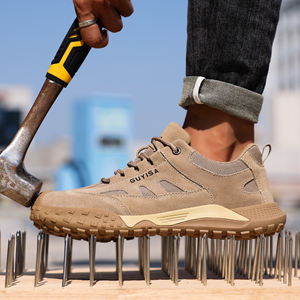 Chaussures de sécurité GUYISA pour hommes, résistantes aux perforations et aux chocs, avec protection métatarsienne, idéales pour la démolition et les travaux mécaniques - Product Image 2