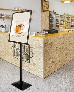 11x17 inch nhiệm vụ nặng nề màu đen bệ giữ dấu sàn đứng Rack hiển thị cho Áp phích và dấu hiệu - Product Image 1