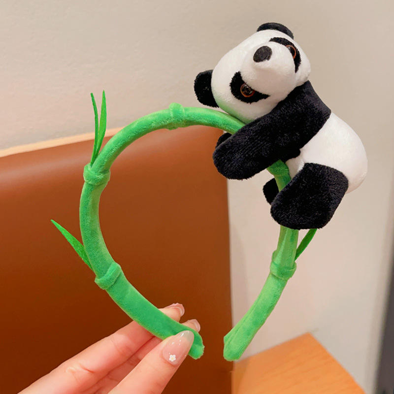 Exquisite High Quality Bamboo Hair Band with Cute Panda Design New Style Sweet Flower Hair Accessory Headband