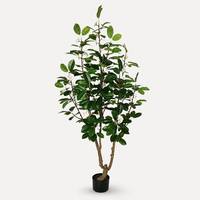 Pohon Kamelia Buatan dengan Bunga Putih, Tanaman Pot untuk Dekorasi Lantai Dalam Ruangan, Rumah, Hotel, Mal, Pernikahan, dan Lanskap