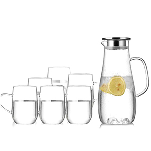 Pot à café en bois <span class=keywords><strong>d</strong></span>'usine original à côté en verre transparent ensemble de <span class=keywords><strong>carafe</strong></span> à <span class=keywords><strong>eau</strong></span> de nuit - Product Image 4