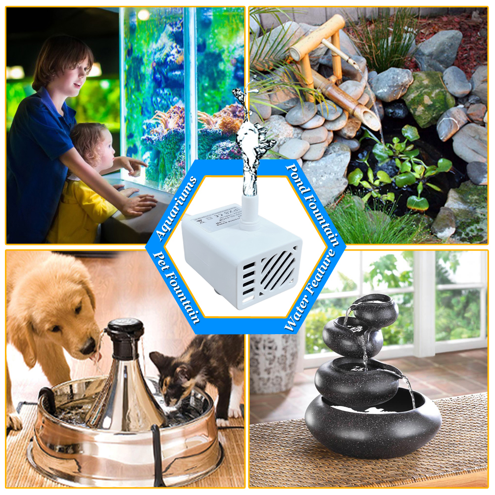 White DC 5V 3W Mini Submersible Water Pump for Pet Drinking Machine USB · image 6