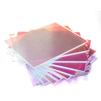 Feuilles acryliques en plastique de plexiglas de couleur arc-en-ciel, dichroïque irisé Flexible