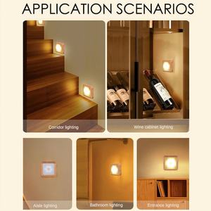 Lámpara Nocturna LED Moderna y Creativa de Alta Calidad con Sensor de Movimiento PIR, Luz Blanca Cálida para Escaleras, Armarios, Dormitorios, Decoración del Hogar - Product Image 6