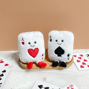 Llavero de Peluche con Forma de Muñeca de Póker, Accesorio Creativo para Bolsos, Regalo de Fiesta, Color Rojo Melocotón - Product Image 3