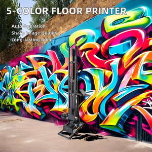 Akıllı büyük duvar UV mürekkep püskürtmeli zemin yazıcı ekipmanları 5 renk otomatik garaj Graffiti park alanı boyama makinesi yeni DX7 yumurta - Product Image 2