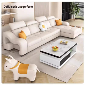 Luxury Modern Multi-Functional Leather <strong>Sofa</strong> <strong>Bed</strong> with Storage, Charging Port and Speakers for Stylish Urban Living Rooms - Product Image 3