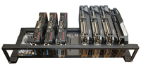 Rak GPU Full Tower Profesional untuk Multi-Kartu Grafis 7 Slot Ekspansi Server In-Line Kompatibel ATX Mining Tersedia
