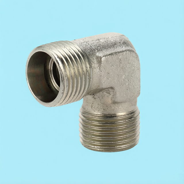 Male Metric Hydraulic Adapter 90 Degree Elbow Carbon Steel High-sealing-performance Connection for Mechanical Hydraulic Systems