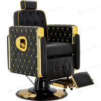 Fauteuil de lavage de luxe rétro pour salon de coiffure, station de lavage de cheveux en cuir PU avec cuvette en céramique, fauteuil de barbier