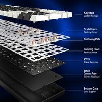 Clavier de jeu mécanique 96 % compact, 100 touches, durable, avec câble Type-C détachable, mini clavier de jeu blanc avec interrupteurs magnétiques