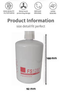 Filtro Carburante/Separatore Acqua in Acciaio Spin-On per Camion Pesanti FS1280 del Fornitore OEM, Nuovo Filtro Motore - Product Image 4