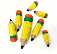 Jouet pour chat en feutre de laine fait main en forme de crayon, jouet à mâcher amusant pour animaux de compagnie, jouet interactif en feutre doux pour chaton