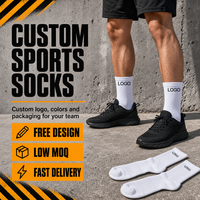 Chaussettes de sport en coton peigné respirantes, douces et rembourrées pour hommes, chaussettes d'entraînement élastiques pour la gym, chaussettes athlétiques personnalisées