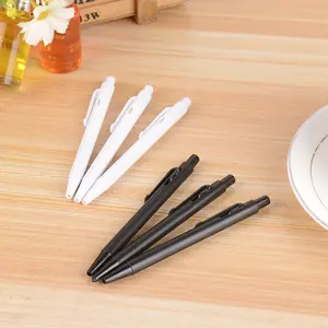 New small ballpoint pen black rod black core plastic notebook matching pen portable signature pen