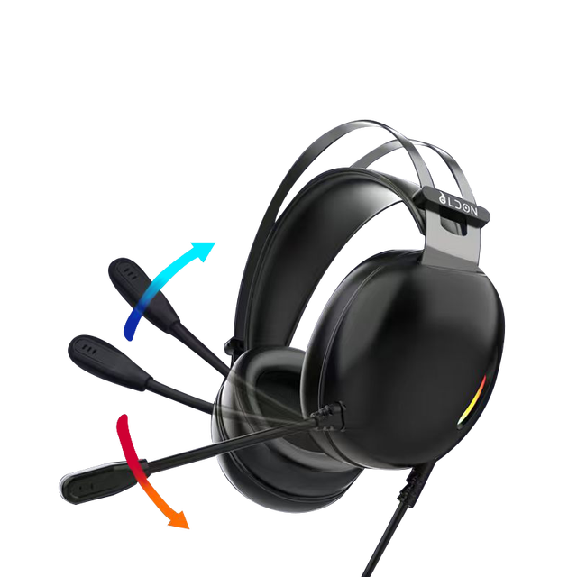 LDON -X2 7.1 Surround Sound RGB Gaming Headset USB Wired E-Sports Headset with Leather and Metal Materials for Mobile Phone Use