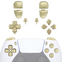 Boutons complets en or champagne métallisé pour manette PS5 (D-pad, R1, L1, R2, L2, Triggers, Share, Options, Face Button) pour modèles BDM-030/040/050