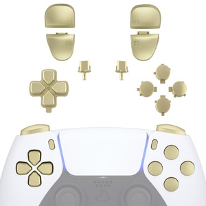 Botones Metálicos Color Oro Champán para el Control de PS5, D-pad, R1, L1, R2, L2, Botones de Función, Juego Completo de Botones para el Control BDM-030/040/050 - Product Image 1