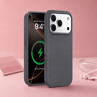 Coque de téléphone en silicone, couleur unie, minimaliste, antichoc pour iPhone