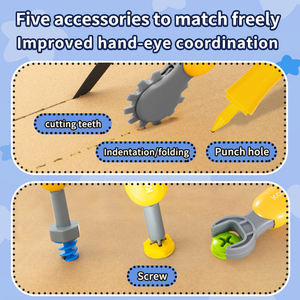 Tự làm sáng tạo lắp ráp bộ công cụ thiết lập cho trẻ em giáo dục và trí tuệ đồ chơi vít đồ chơi ma thuật Montessori trò chơi hộp công cụ - Product Image 4
