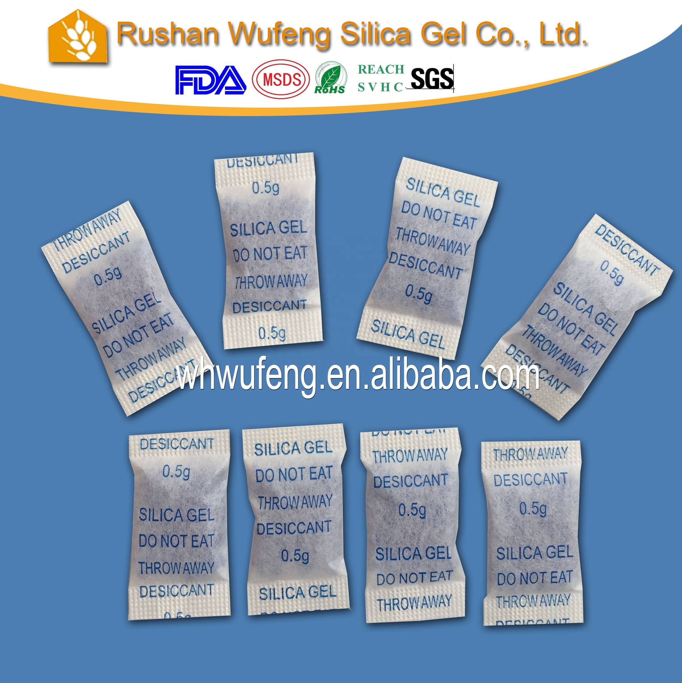 Sachets Déshydratants Rechargeables - Gel De Silice Indicateur 5g - Lot De 50 Sachets - Adsorbco