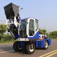Mini bétonnière autochargeante compacte mobile, équipement de mélange de ciment automatique pour les projets de construction de fondations