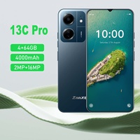 13C Pro 4GB+64GB HD Geniş Ekranlı Android 13 Akıllı Telefon Çift SIM 4000mAh Pil Yüz Tanıma 3G Tam Şebekeli İngilizce İşletim Sistemli