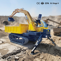 Excavatrice sur chenilles auto-chargeuse de 8 tonnes, camion-pelle tout-terrain