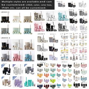 Vente en gros de distributeurs de savon liquide pour salle de bain en <span class=keywords><strong>marbre</strong></span> blanc <span class=keywords><strong>effet</strong></span> jade, 4 ensembles, haute qualité, décoration d'hôtel et de maison - Product Image 4