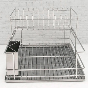 Kunden spezifische Küche Lager regal Haushalt Küche Geschirr Abtropffläche Platte Schüssel Racks Draht Aufbewahrung halter Geschirr Abfluss regal - Product Image 5