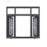 Puertas y Ventanas Modernas de Aluminio con Aislamiento Acústico, Vidrio Templado de Doble Panel, Horizontales, para Apartamentos y Dormitorios