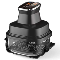 Vente directe usine – Friteuse à air électrique en verre, ensemble remplaçable 2,5L+6L, 1500W, écran tactile visible, multicuiseur domestique