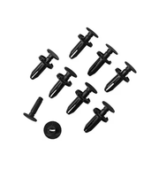 Clips de fixation en plastique noir à pression pour voiture, attaches universelles pour garnitures de carrosserie, rivets pour pare-chocs, ailes et panneaux intérieurs