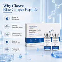 Faible MOQ, Meilleures ventes : Kit de poudre lyophilisée de peptide de cuivre anti-âge, pour une peau lisse et l'amélioration des peaux ternes, sèches et sensibles
