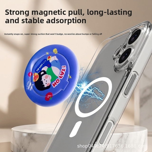 Magnetic Phone Holder Vacuum Suction Car Mount 360° Rotation Strong Magnetic Dashboard for iPhone 17 Pro Max