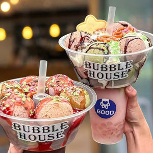 Gelas Plastik Sekali Pakai untuk Snack-Minuman dengan Sedotan, Mangkuk Snack Ayam Goreng Custom, Gelas Hotpot, Grosir Makanan Takeaway dengan Nampan - Product Image 6