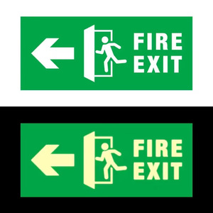 Señal de Salida de Emergencia Cantonese Knowledge, Película Reflectante de Aluminio, Señal de Tráfico de Advertencia de Seguridad, Hecho a Medida 3332 - Product Image 2