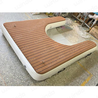 Plate-forme gonflable en forme de C, bateau à moteur, Jetski, Dock flottants, en forme de U, île d'eau