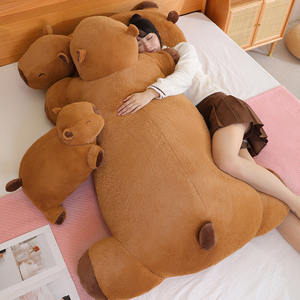 Linda grande taille Capybara <span class=keywords><strong>peluche</strong></span> tapis en <span class=keywords><strong>peluche</strong></span> géant Capibara sol paresseux canapé coussin équitation <span class=keywords><strong>cheval</strong></span> pour enfants anniversaire décor jouets - Product Image 4