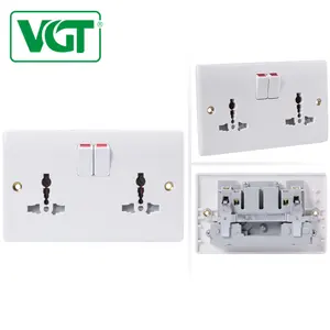 British Standard China Supplier New Design 2 Gang 1 Way Electrical Switches Mk