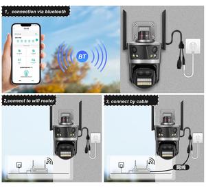 กล้องวงจรปิด IP PTZ <span class=keywords><strong>CCTV</strong></span>  ระบบรักษาความปลอดภัยเครือข่าย WIFI  <span class=keywords><strong>4</strong></span> เลนส์ 3 จอภาพ  ติดตามมนุษย์ด้วย AI กล้องรักษาความปลอดภัยภายนอกอาคาร - Product Image 6
