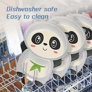 Ensemble de vaisselle 5 pièces en Fiber de <span class=keywords><strong>bambou</strong></span> pour enfants, Design imprimé personnalisé - Product Image 4