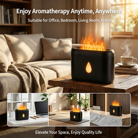 Diffuseur d'arômes ultrasonique moderne pour bureau, sans eau, avec arrêt automatique, alimenté par USB, 200 ml, avec lumière à 7 couleurs