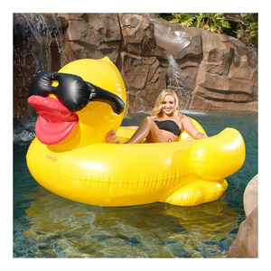 Nhà máy trẻ em & người lớn hồ bơi Float hàng bơi ống nước chơi đồ chơi PVC Inflatable Vàng vịt bơi vòng - Product Image 1