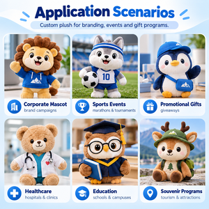 Peluche Personalizado con Logotipo, Personaje de Marca Corporativa, Juguete de Peluche Suave con Logotipo Bordado, OEM ODM, Regalo Promocional al por Mayor - Product Image 6
