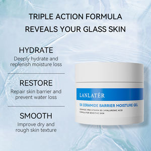 Crème hydratante pour le visage à la céramide, à la vitamine B5 et à l'acide hyaluronique, 5 fois plus de céramide, effet bloquant l'eau, marque privée, 50 g - Product Image 1