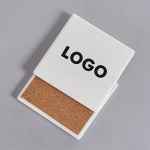 Sous-verres en céramique vierges pour sublimation, ronds et carrés, avec motif marbré, pour la maison et les cafés - Product Image 6