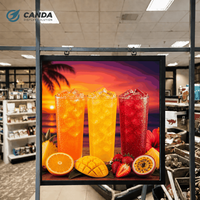 Écran publicitaire LCD anti-reflet 4K Ultra HD de 33,3 pouces carrés avec connectivité IoT, affichage mural