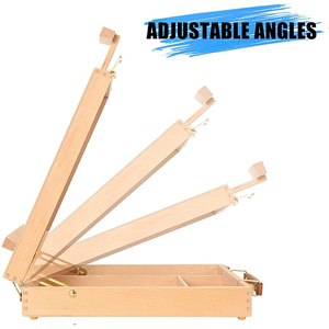 Caballete de madera para <span class=keywords><strong>mesa</strong></span> ajustable, caja de artista con almacenamiento - Product Image 6